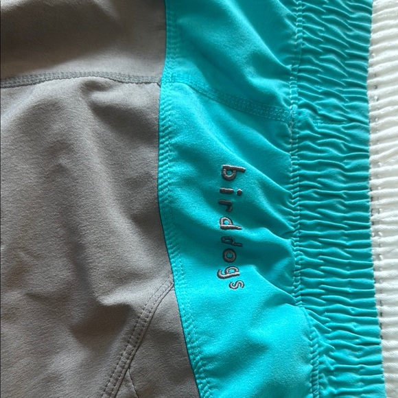 Bird Dog's Men's Gray with Teal Waist Board Shorts - Picture 3 of 4